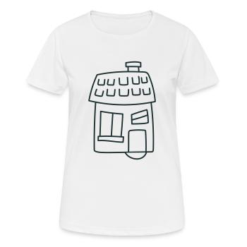 Cozy cute irregular house - Women's Breathable T-Shirt - white - Front - AI Model Female 172 dark (172cm)