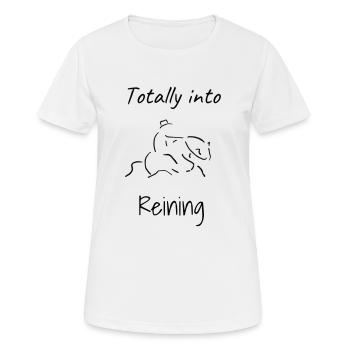 Totalement dans reining - T-shirt respirant Femme - blanc - Devant - AI Model Female 172 dark (172cm)