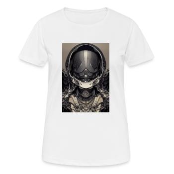 Abstrakter Ausländer Auf Einem Stock - Frauen T-Shirt atmungsaktiv - Weiß - Vorne - AI Model Female 172 dark (172cm)
