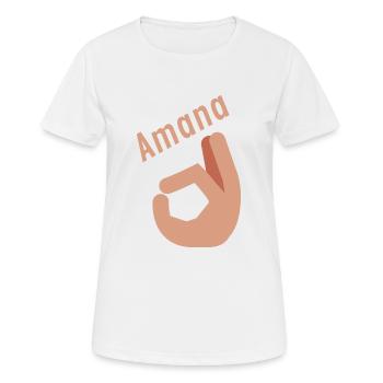 Amana - T-shirt respirant Femme - blanc - Devant - AI Model Female 172 dark (172cm)
