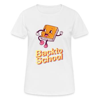 Retour à l’école - T-shirt respirant Femme - blanc - Devant - AI Model Female 172 dark (172cm)