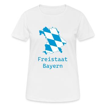 Bayern - Frauen T-Shirt atmungsaktiv - Weiß - Vorne - AI Model Female 172 dark (172cm)