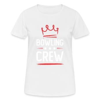 Équipe de bowling - T-shirt respirant Femme - blanc - Devant - AI Model Female 172 dark (172cm)