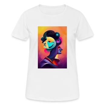 Bal masqué à Venise - T-shirt respirant Femme - blanc - Devant - AI Model Female 172 dark (172cm)