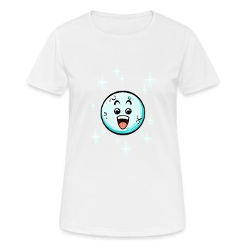 Boule de neige avec chapeau de Noël #3/9 - T-shirt respirant Femme - blanc - Devant - AI Model Female 172 dark (172cm)