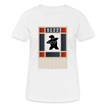 Wojtek l’ours soldat - T-shirt respirant Femme - blanc - Devant - AI Model Female 172 dark (172cm)