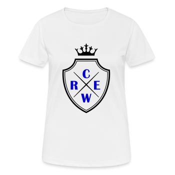 crew - Frauen T-Shirt atmungsaktiv - Weiß - Vorne - AI Model Female 172 dark (172cm)