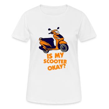 E-Scooter Roller Scooter - T-shirt respirant Femme - blanc - Devant - AI Model Female 172 dark (172cm)