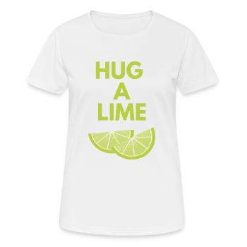 HUG A LIME - Women's Breathable T-Shirt - white - Front - AI Model Female 172 dark (172cm)