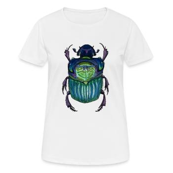 Big Beetle - Coléoptère géant - T-shirt respirant Femme - blanc - Devant - AI Model Female 172 dark (172cm)