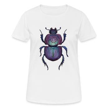 Big Beetle - Coléoptère géant - T-shirt respirant Femme - blanc - Devant - AI Model Female 172 dark (172cm)