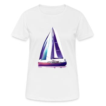Segler Segelschiff Segeln Segelboot Segelsport - Frauen T-Shirt atmungsaktiv - Weiß - Vorne - AI Model Female 172 dark (172cm)