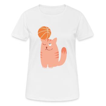 Ballsport - Frauen T-Shirt atmungsaktiv - Weiß - Vorne - AI Model Female 172 dark (172cm)