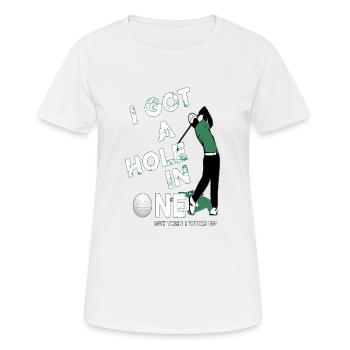 I GOT A HOLE IN ONE BUT THEN I WOKE UP - T-shirt respirant Femme - blanc - Devant - AI Model Female 172 dark (172cm)