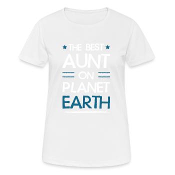 Best Aunt Saying - Women's Breathable T-Shirt - white - Front - AI Model Female 172 dark (172cm)