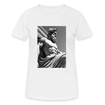 Zeus IV - Frauen T-Shirt atmungsaktiv - Weiß - Vorne - AI Model Female 172 dark (172cm)