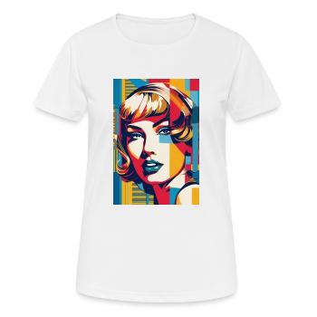 Pin-up Girl I - T-shirt respirant Femme - blanc - Devant - AI Model Female 172 dark (172cm)