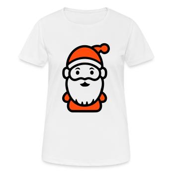 Kleiner Weihnachtsmann - Frauen T-Shirt atmungsaktiv - Weiß - Vorne - AI Model Female 172 dark (172cm)