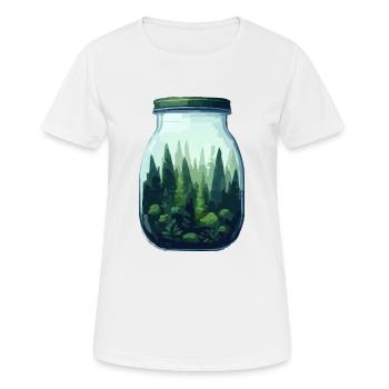 Forest in a jar - Women's Breathable T-Shirt - white - Front - AI Model Female 172 dark (172cm)