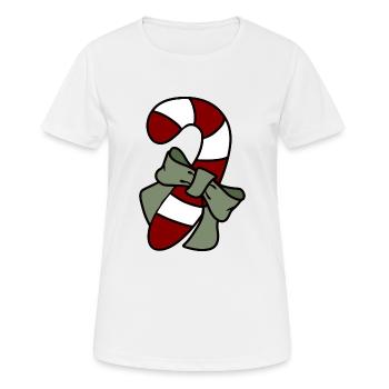 Zuckerstange - Frauen T-Shirt atmungsaktiv - Weiß - Vorne - AI Model Female 172 dark (172cm)