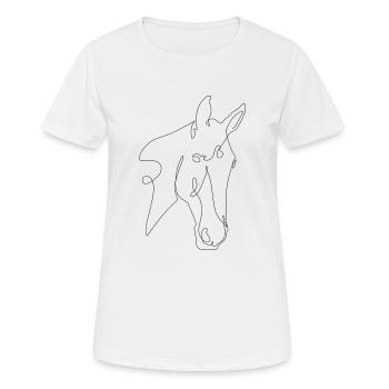 Pferdekopf Savignon - Frauen T-Shirt atmungsaktiv - Weiß - Vorne - AI Model Female 172 dark (172cm)
