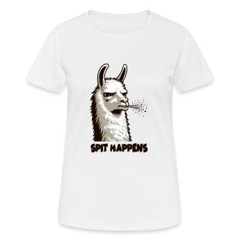 La salive se produit - T-shirt respirant Femme - blanc - Devant - AI Model Female 172 dark (172cm)