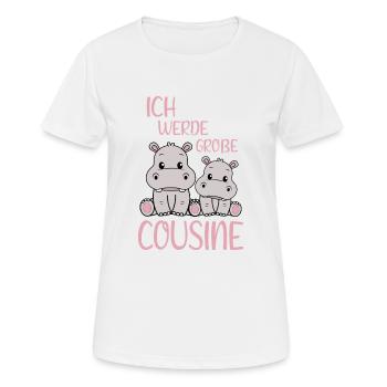 Bald Große Cousine Nilpferde Mädchen Nachwuchs - Frauen T-Shirt atmungsaktiv - Weiß - Vorne - AI Model Female 172 dark (172cm)