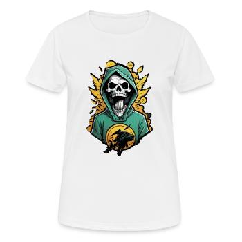Death in the hood - Women's Breathable T-Shirt - white - Front - AI Model Female 172 dark (172cm)