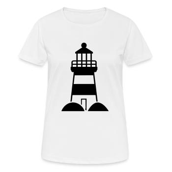 Leuchtturm - Frauen T-Shirt atmungsaktiv - Weiß - Vorne - AI Model Female 172 dark (172cm)