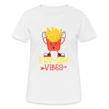 Sensations de la journée de frites : délices croquants et moments heureux - T-shirt respirant Femme - blanc - Devant - AI Model Female 172 dark (172cm)