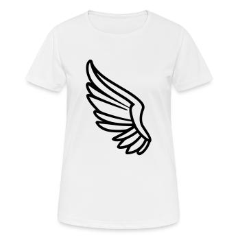 Ailes d'ange - T-shirt respirant Femme - blanc - Devant - AI Model Female 172 dark (172cm)