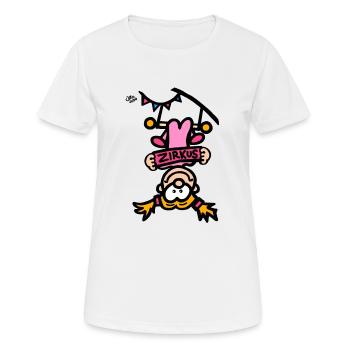 Cirque - T-shirt respirant Femme - blanc - Devant - AI Model Female 172 dark (172cm)