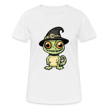 Chameleon Halloween Lustig Zombie - Frauen T-Shirt atmungsaktiv - Weiß - Vorne - AI Model Female 172 dark (172cm)