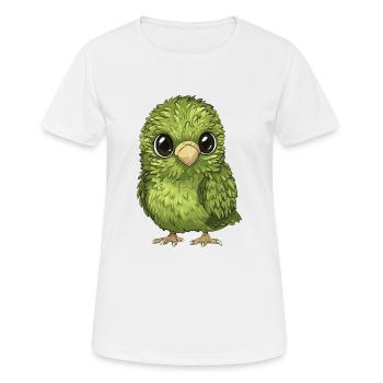 Kakapo - der süße Vogel aus Neuseeland - Frauen T-Shirt atmungsaktiv - Weiß - Vorne - AI Model Female 172 dark (172cm)