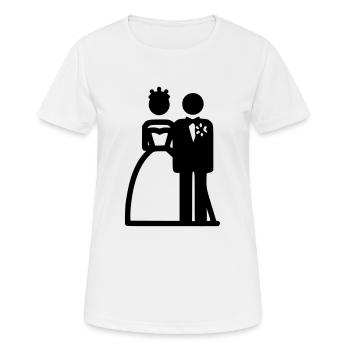 Verheiratet - Frauen T-Shirt atmungsaktiv - Weiß - Vorne - AI Model Female 172 dark (172cm)