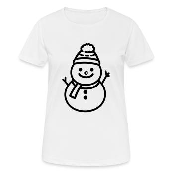 Snowman - Women's Breathable T-Shirt - white - Front - AI Model Female 172 dark (172cm)