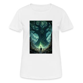 Image d’arbre fantastique. - T-shirt respirant Femme - blanc - Devant - AI Model Female 172 dark (172cm)