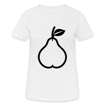 poire - T-shirt respirant Femme - blanc - Devant - AI Model Female 172 dark (172cm)