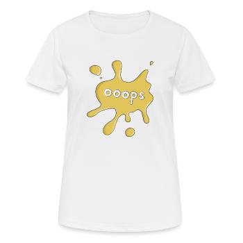 Fleck ooops - Frauen T-Shirt atmungsaktiv - Weiß - Vorne - AI Model Female 172 dark (172cm)