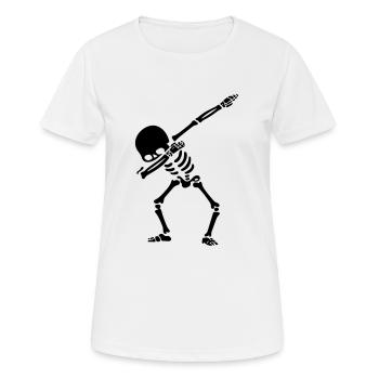 tampon squelette - T-shirt respirant Femme - blanc - Devant - AI Model Female 172 dark (172cm)