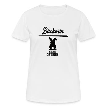 Bäckerin Frohe Ostern Ostergeschenk Bäckerei Oster - Frauen T-Shirt atmungsaktiv - Weiß - Vorne - AI Model Female 172 dark (172cm)