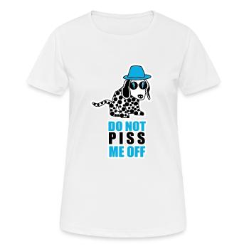 Piss mich weg MIT - Frauen T-Shirt atmungsaktiv - Weiß - Vorne - AI Model Female 172 dark (172cm)