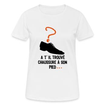 ist FT2 Schuh - Frauen T-Shirt atmungsaktiv - Weiß - Vorne - AI Model Female 172 dark (172cm)