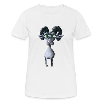 Widder - Frauen T-Shirt atmungsaktiv - Weiß - Vorne - AI Model Female 172 dark (172cm)