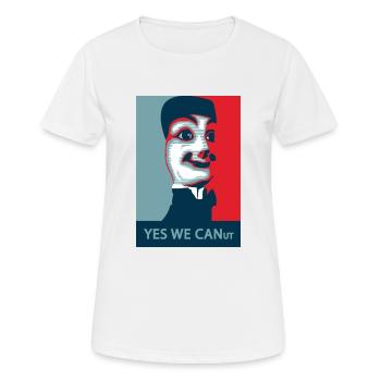 Yes we Canut - T-shirt respirant Femme - blanc - Devant - AI Model Female 172 dark (172cm)