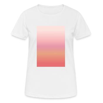 Couleur rose rouge soleil orange coucher du soleil - T-shirt respirant Femme - blanc - Devant - AI Model Female 172 dark (172cm)