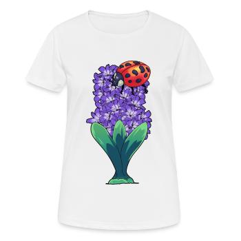 Au printemps Pâques Coccinelle Printemps Nature - T-shirt respirant Femme - blanc - Devant - AI Model Female 172 dark (172cm)