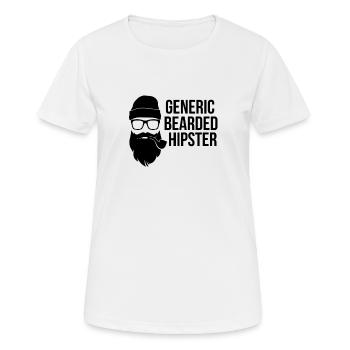Generic Bearded Hipster - Beard Beards - Women's Breathable T-Shirt - white - Front - AI Model Female 172 dark (172cm)