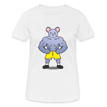 Muscular mouse - Women's Breathable T-Shirt - white - Front - AI Model Female 172 dark (172cm)