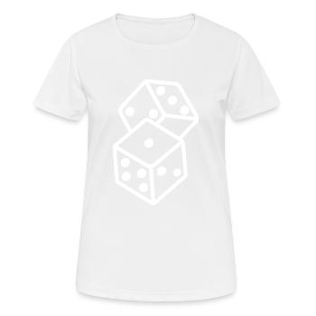 Dice Casino Symbol - Women's Breathable T-Shirt - white - Front - AI Model Female 172 dark (172cm)
